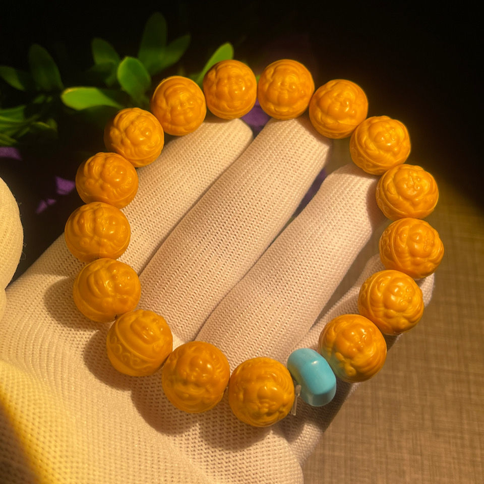猴头核桃手串雕刻财神 生日礼物 节日礼品 15mm【图片 价格 品牌 报价