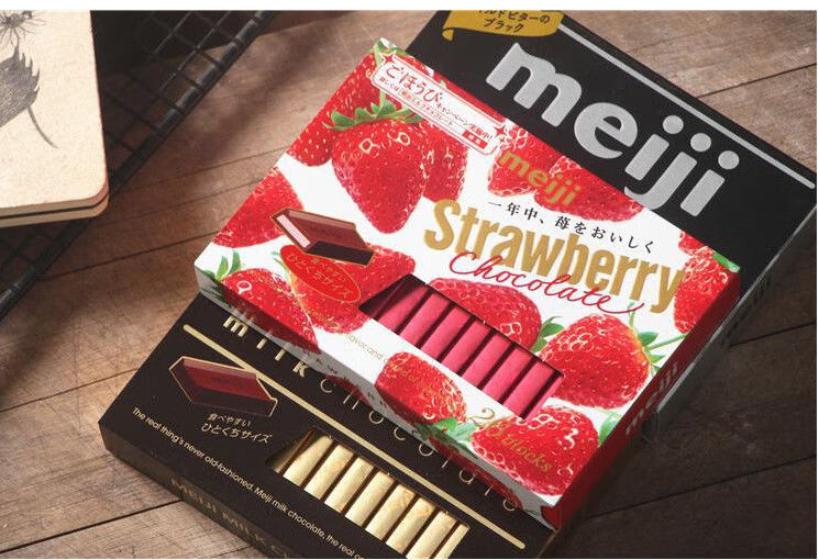 日本进口网红小零食品明治meiji纯黑牛奶钢琴巧克力纯黑120g日本版