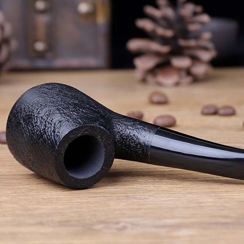 石楠木火山男士过滤烟斗老式烟锅旱烟斗烟袋锅烟丝专用苏旅石楠木火山