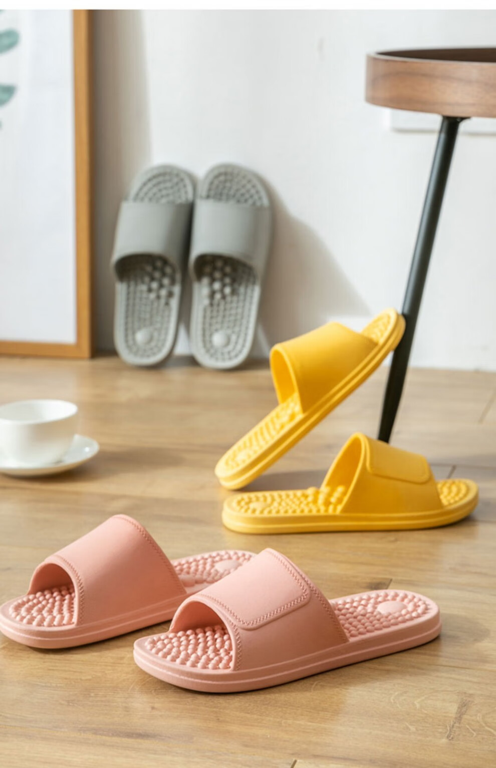 指压按摩拖鞋 足底穴位指压板拖鞋按摩防滑女夏季家用室内情侣一对