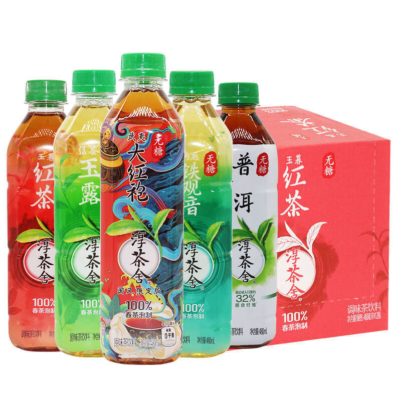 淳茶舍红茶绿茶饮料多种口味480ml12瓶整箱饮品淳茶舍玉露绿茶480ml12