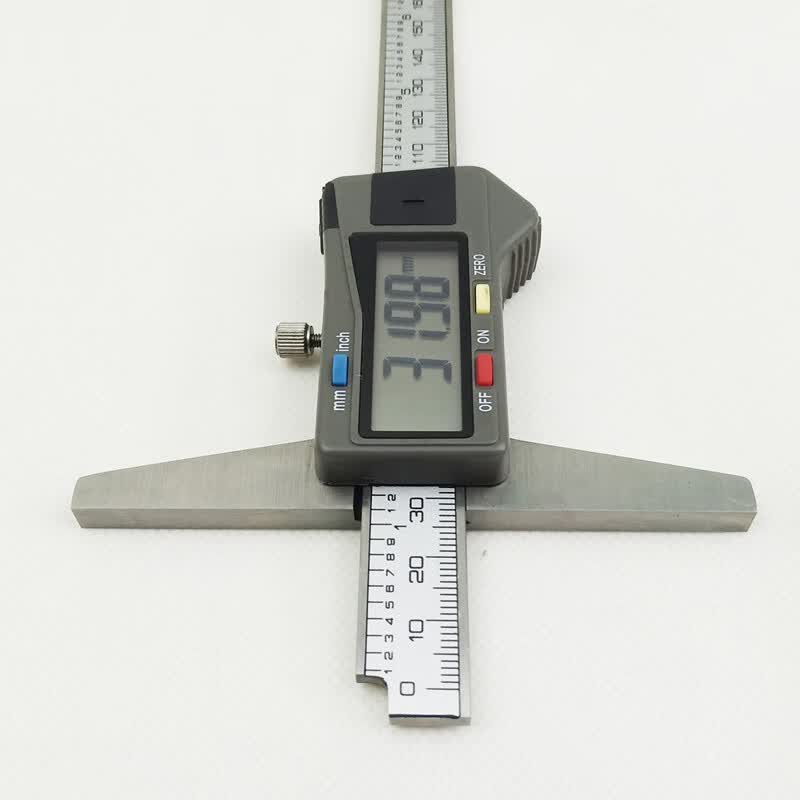 不锈钢桂林数显深度尺电子多用带钩检测测量01502003005000150mm