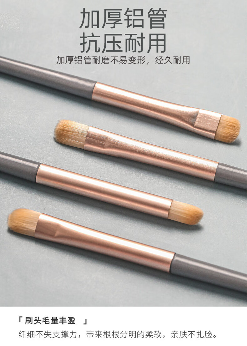 YAHLIGS 初学者彩妆4支眼影刷化妆刷套刷彩妆工具羊毛刷眼部刷卧蚕刷 01#蓝桥3支装(新款)