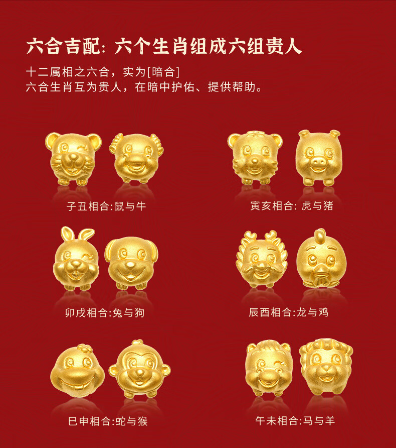 十二生肖黄金手链男宝宝本命年虎马狗三合转运珠红绳手链女友礼物