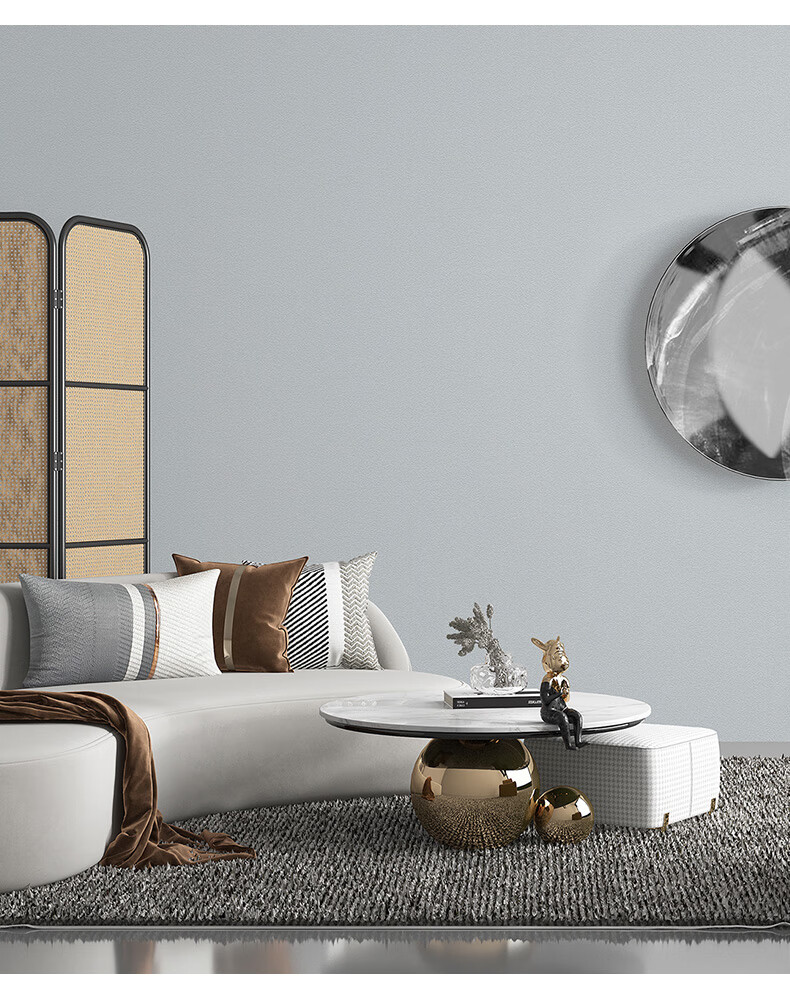 活性炭无缝墙布 活性炭高精密无缝墙布现代简约无纺布全屋壁布防水