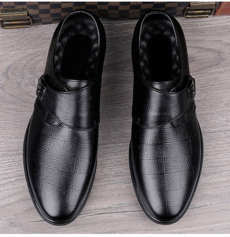 公牛世家皮鞋男士夏季新款商务正装男鞋子休闲软皮软低一脚蹬搭扣单鞋