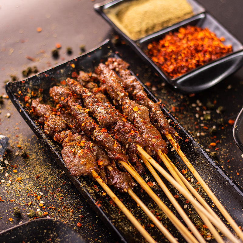 恬女神牛肉风味小串手把串牛肉180串烧烤串铁板串新鲜食材