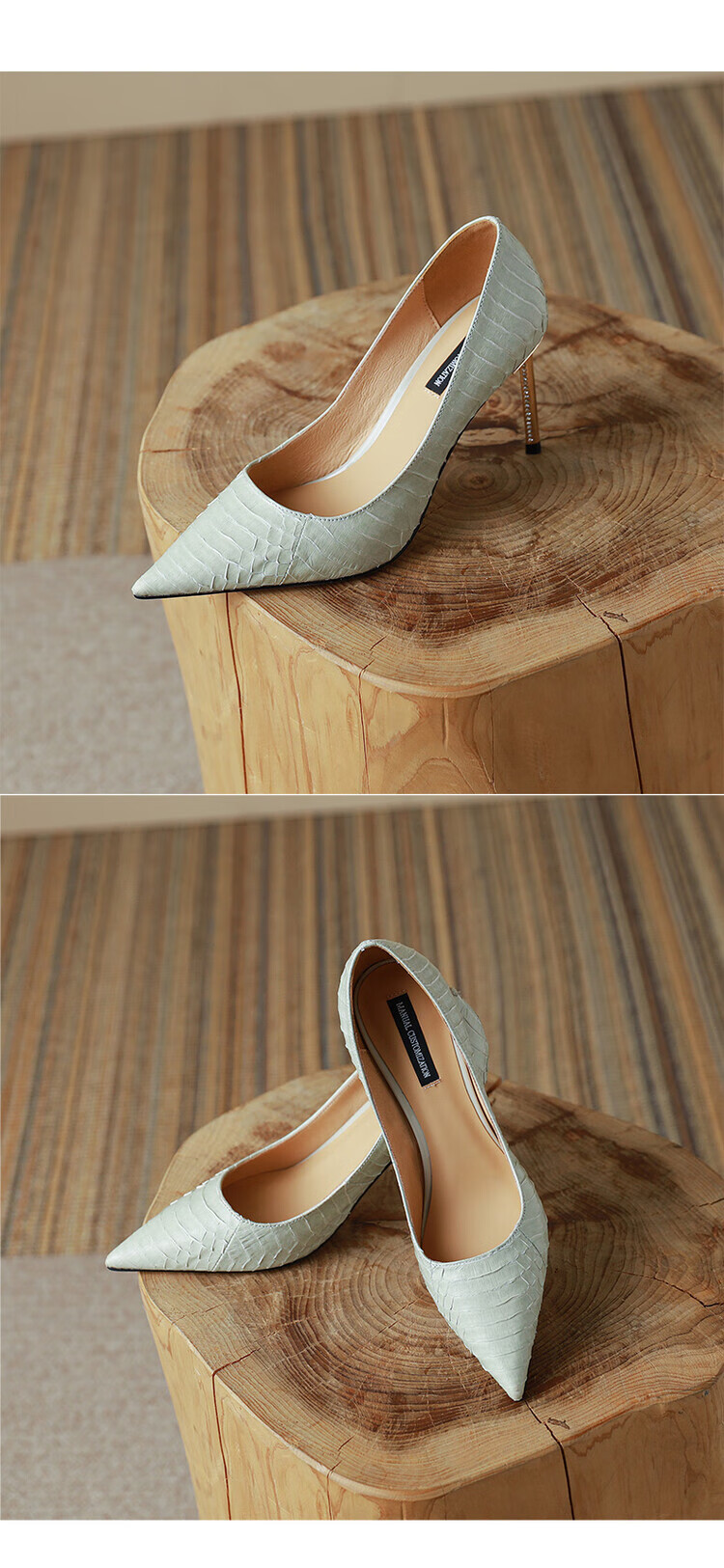 amihsq轻奢品牌法式高跟鞋女鞋春夏季新款女士细跟尖头小码单鞋少女风