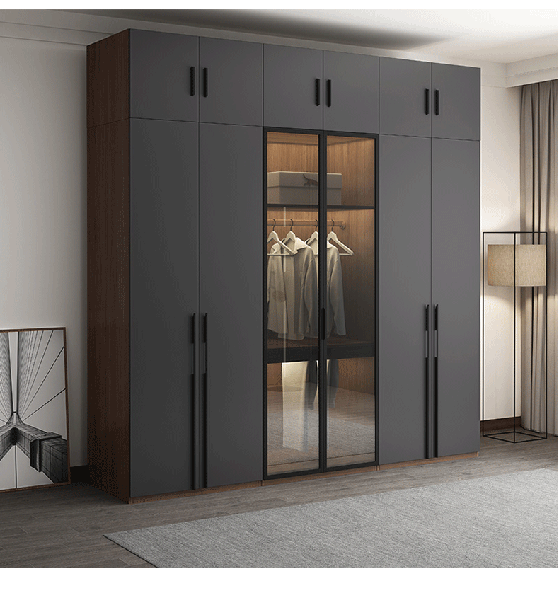 定做柜子玻璃门加装 极简铝框窄边钢化玻璃门推拉门衣柜酒柜衣帽间