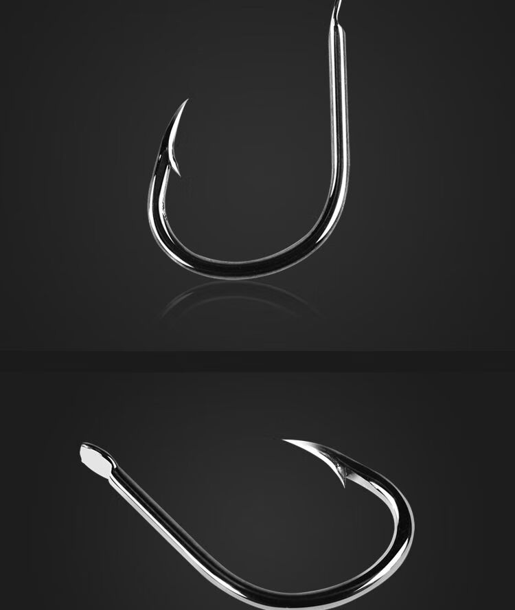 f伊势尼钓鱼钩钩渔钩日本进口有刺扁体钩柄正嘴钓钩渔具渔钩1到12音然