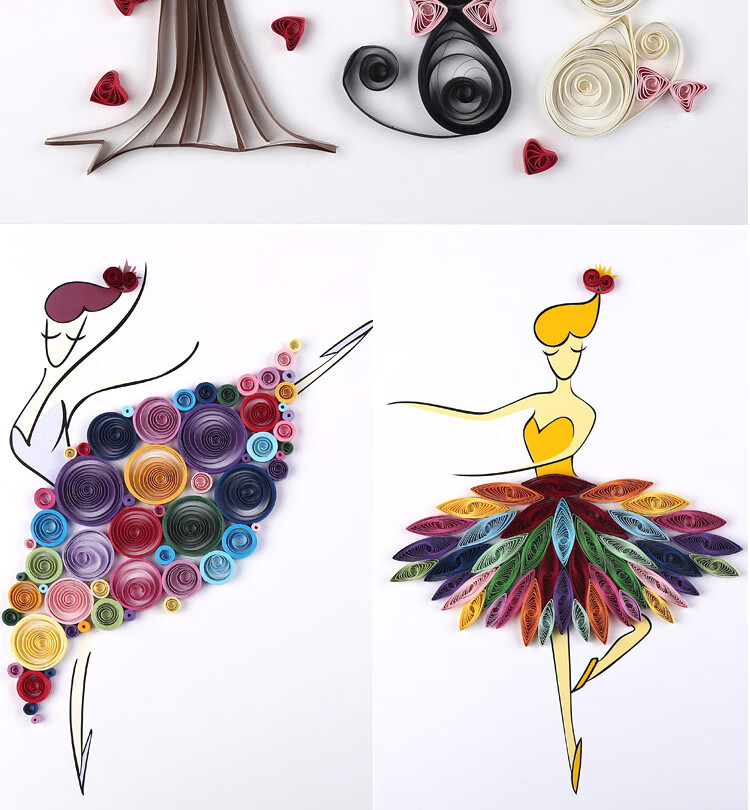 衍纸套装 初学者衍纸工具套装学生成人彩纸彩色衍纸条新手工画材料