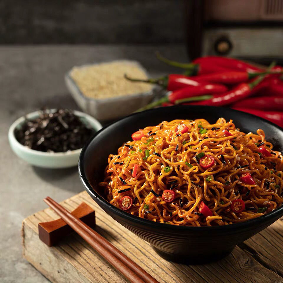 康师傅韩式火鸡面 5连包 方便面韩式火鸡拌面超辣拌面速食面袋装