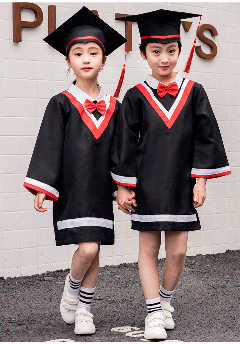 儿童幼儿园学士服毕业照服装拍照博士帽毕业袍小学毕业礼服儿童博士服