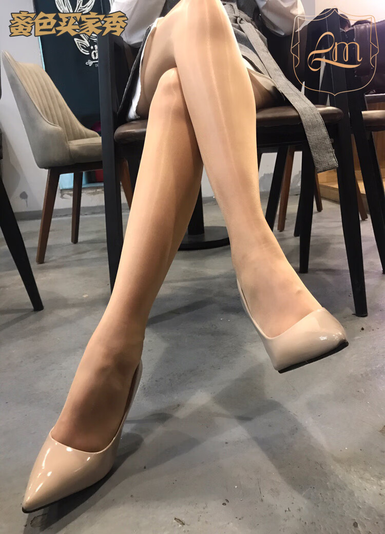 油亮丝袜情趣开档涞觅极光 丝滑开裆免脱无腰边10d超珠光油亮连裤袜