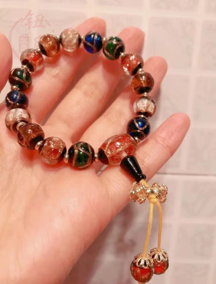 翡空间任嘉伦国同款雍和宫香灰琉璃五侣手串手链佛珠礼物情人节生日