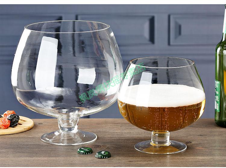 特大号啤酒杯巨大超大巨型酒杯大号红酒杯高脚杯大容量玻璃英雄杯