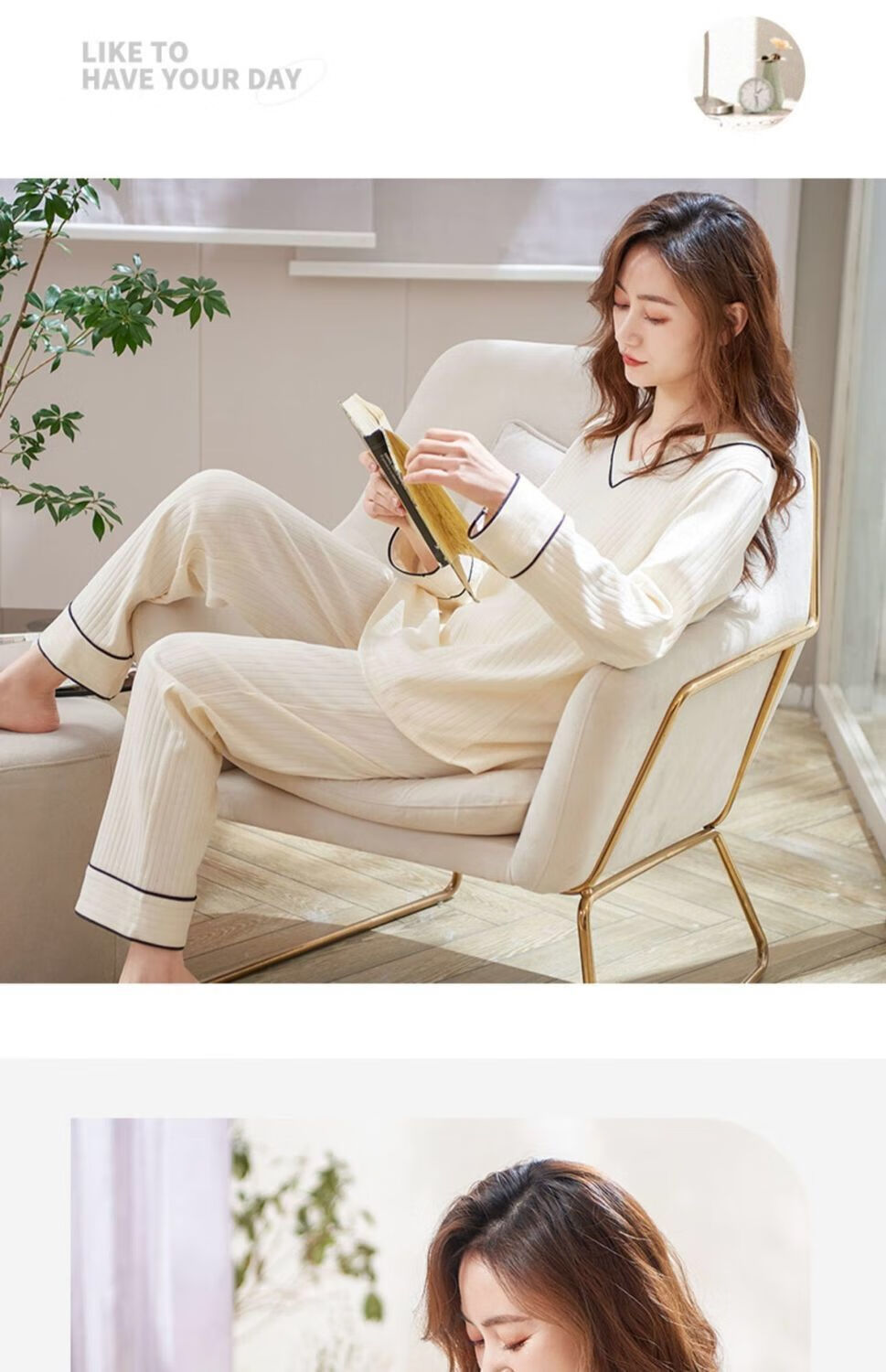 女士春季睡衣春秋睡衣女长袖纯色领学生套装裸睡秋冬外穿家居服zp3303