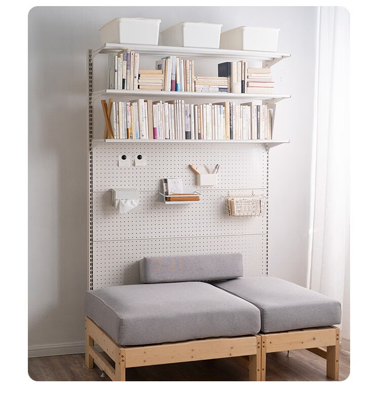 增合生态家居洞洞板书架桌上书柜立式靠墙落地组合学习收纳一体置物架