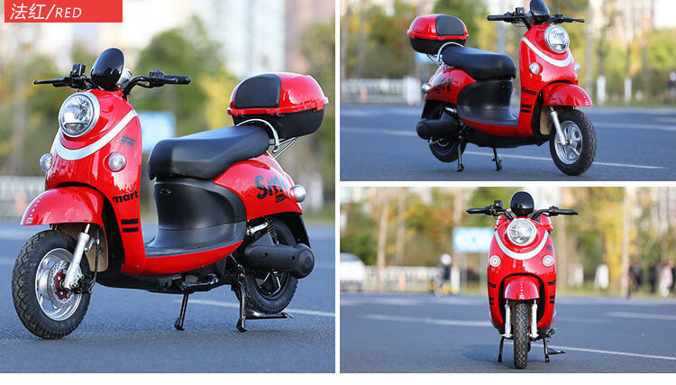 小龟王电动车48v60v72v小绵羊电动摩托车自行车电瓶车双人踏板车 磨砂