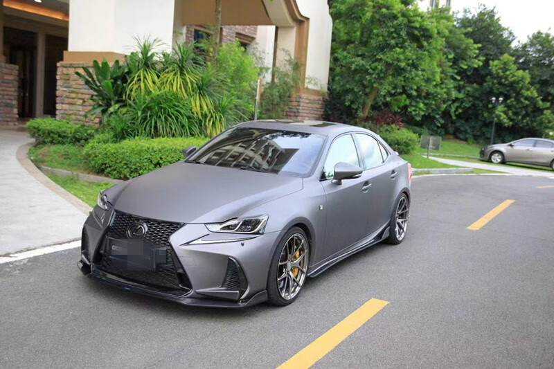 适用于17款雷克萨斯is250 300改装碳纤维小包围前唇侧裙后唇尾翼 尾翼