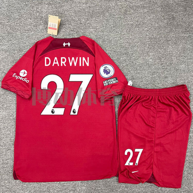 2223利物浦球衣主场欧冠版27号努涅斯66号阿诺德英版短袖足球服 主场