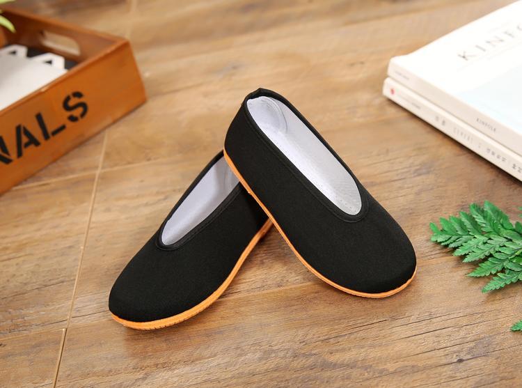 六一布鞋透气学生圆口鞋民族风演出中国风儿童古装一脚蹬黑布鞋大码