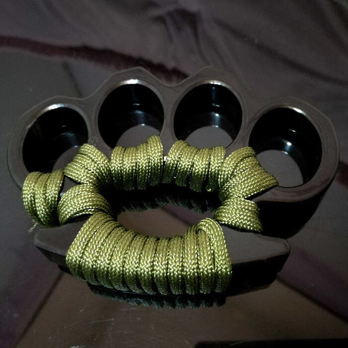 防身户外手指虎手扣铁拳头铁四指钢指套铁手套防狼指拳套救生装备 板