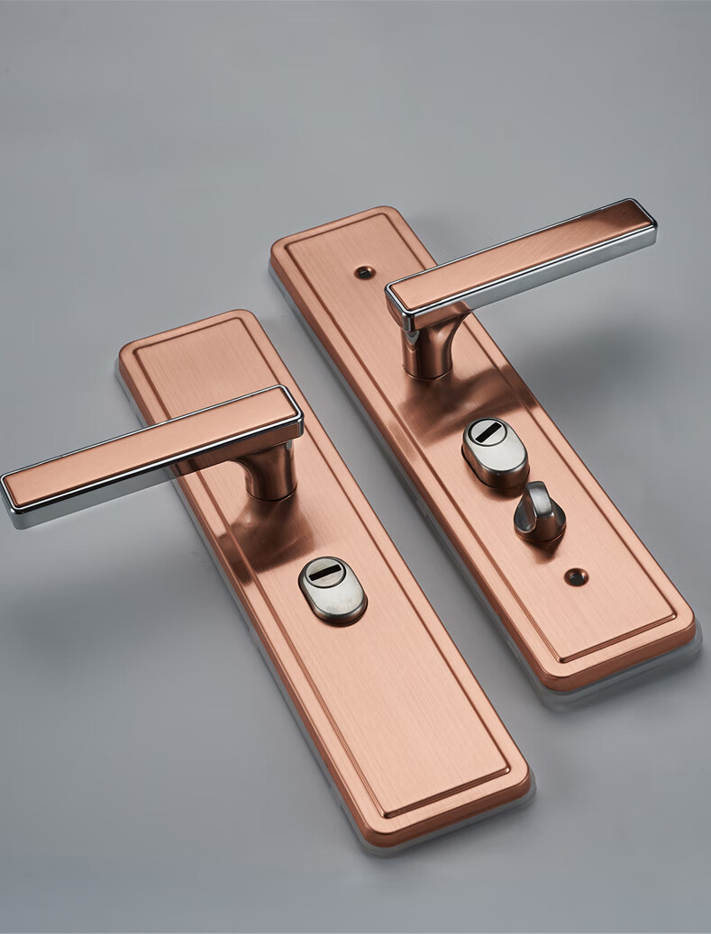 防盗门把手家用套装加厚面板拉手黑色锁具老式大门入户门防盗门锁定制