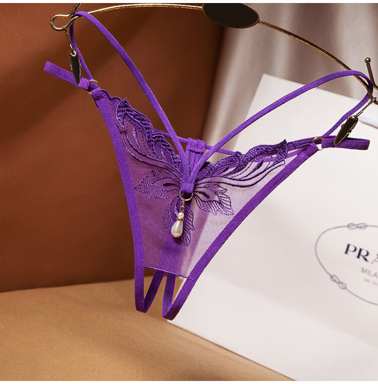 成人情趣内衣性感内裤丁字裤诱惑开档女激情套装透绣花变态角色扮演