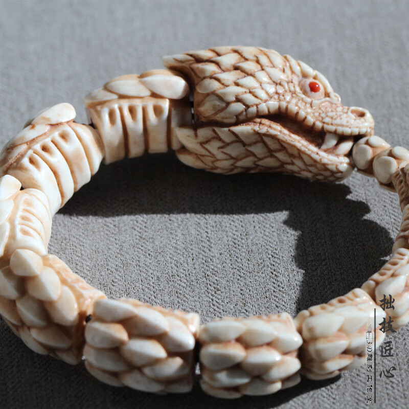 蛇骨质手链 手串 手持流行饰品配饰潮流男礼物 【鹿角蛇手串】【图片