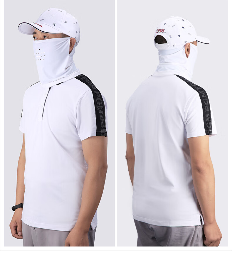 honma同款高尔夫防晒脸罩美国高尔夫冰丝防晒面罩男凉感弹力透气围脖