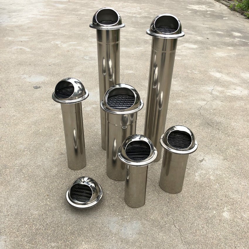 换气扇排气口管道不锈钢罩子卫生间浴室浴霸排气扇墙洞口风雨 8cm口径