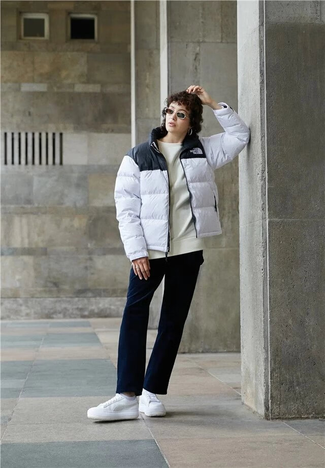 北面(the north face)羽绒服美版现货tnf服19 550蓬黄色服 m()【图片