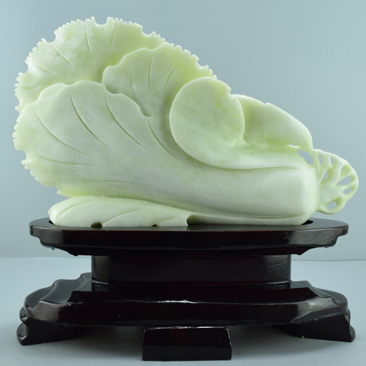 岫玉摆件岫岩玉石白菜摆件天然精品辽宁岫玉玉米雕件乔迁玉件221号