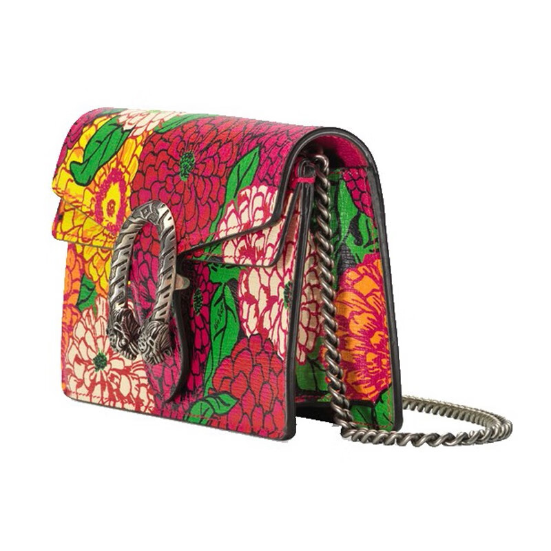 精品gucci古驰珊瑚蛇印花织物配皮女士手包印花3121