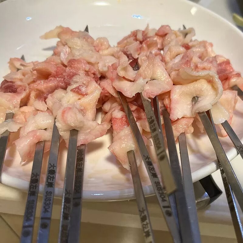 胸口油胸口捞牛胸口胸叉肉散养土黄牛肉火锅食材烧烤香脆美味 雪花 匙