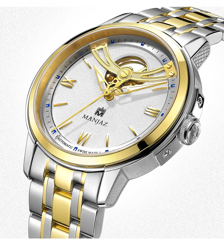 成熟稳重商务男士腕表瑞士原装进口手表睿俊系列独特镂空设计商务机械