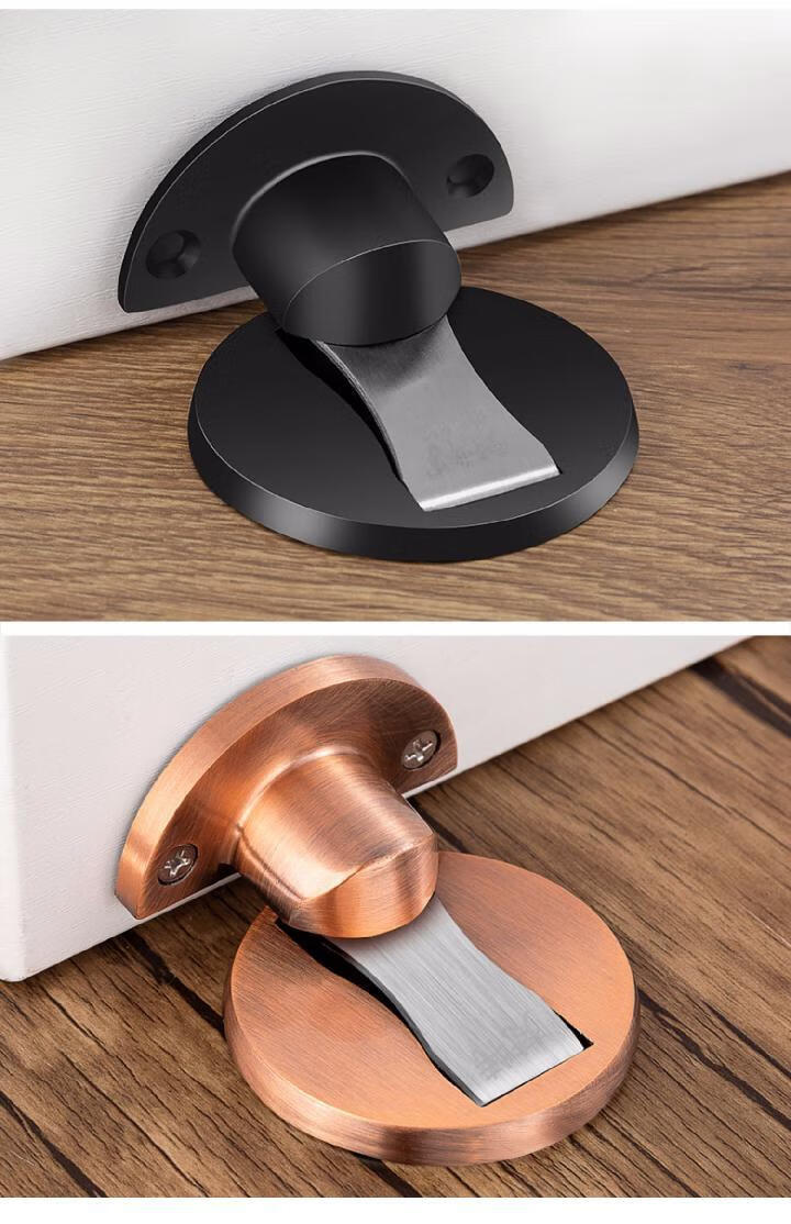 免打孔门吸隐形地吸卧室吸门器卫生间门顶门碰强磁吸防撞门挡门阻钢色