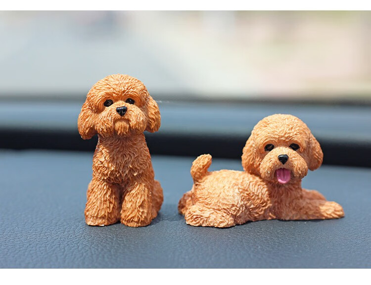 模型车载气球汽车摆件可爱车内卡通小狗车前饰品创意装饰摆设 小灰灰