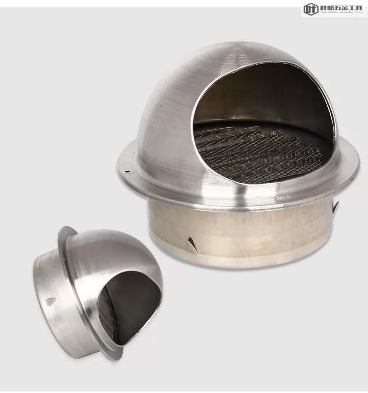 油烟机室外防雨防虫防鸟罩不锈钢外墙防风罩烟机排烟罩烟管帽罩子