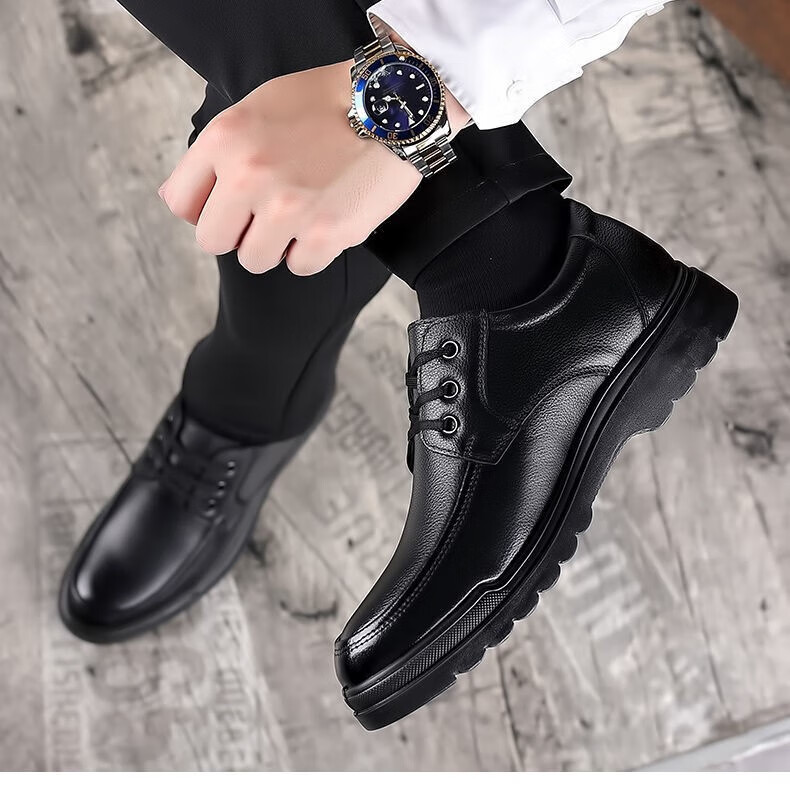 【特价捡漏】红蜻蜓商务休闲鞋宾利公牛头层牛皮春秋男士皮鞋软底真皮