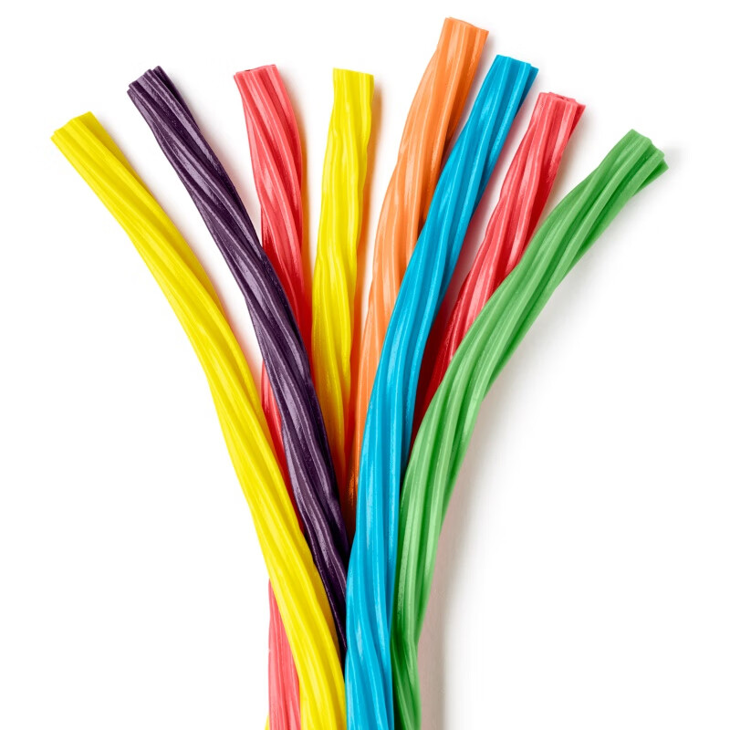 美国twizzlers多滋乐吸管扭扭糖抖音酸糖詹姆斯橡皮糖105条6种混合