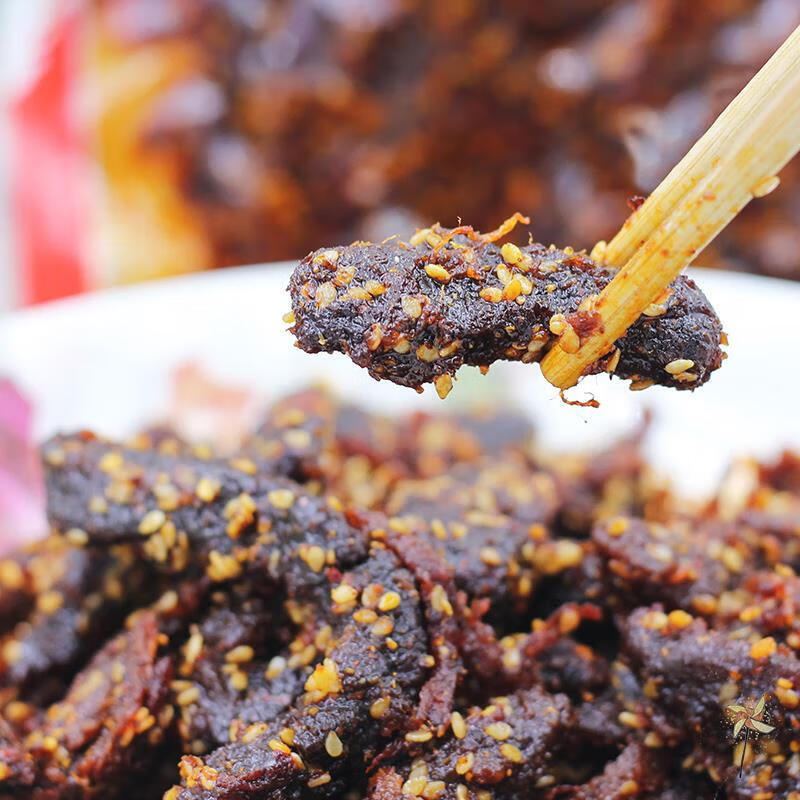 四川罗城牛肉食品罗诚牛肉乐山罗成麻辣牛肉干晚上解饿食辣味麻辣味1