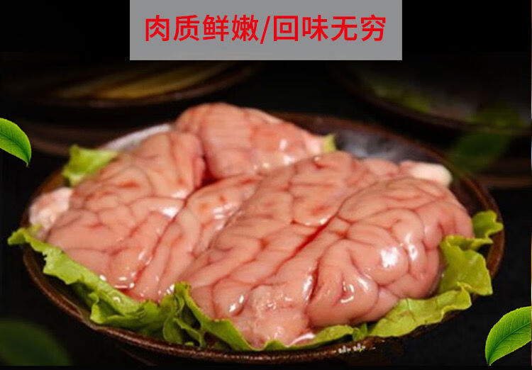 羊脑8副生新鲜冷冻羊脑髓羊脑花火锅小吃煲汤食材臻鲜蓓三斤羊脑盒装