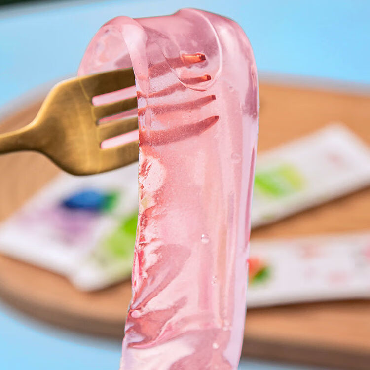 冰皮果冻批发整箱脆皮果冻手撕板小学生零食儿童果冻条长条草莓70支