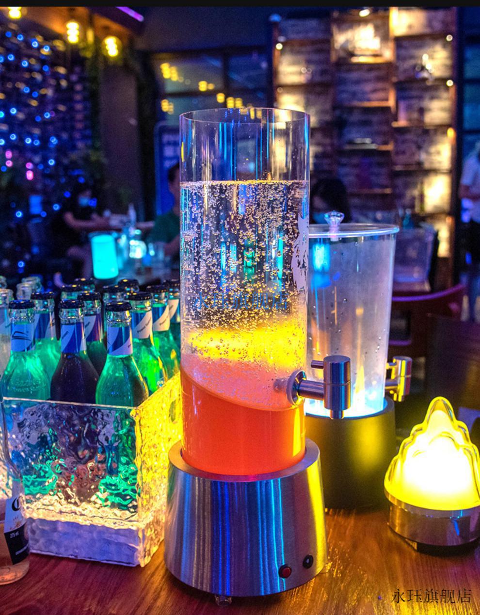 啤酒桶带龙头2l3l升发光扎啤精酿啤酒桶带龙头酒酒吧网红可乐桶容器