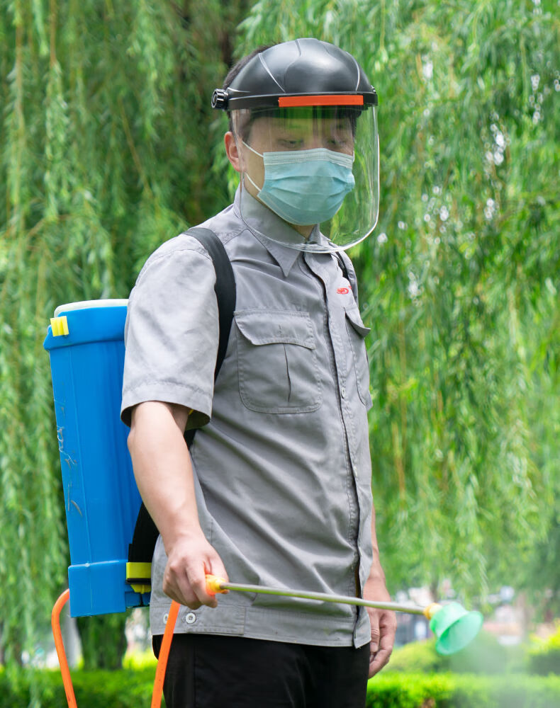 康烾喷药打农药用的防护面罩帽子农用全脸部切割打磨电焊透明神器黄色