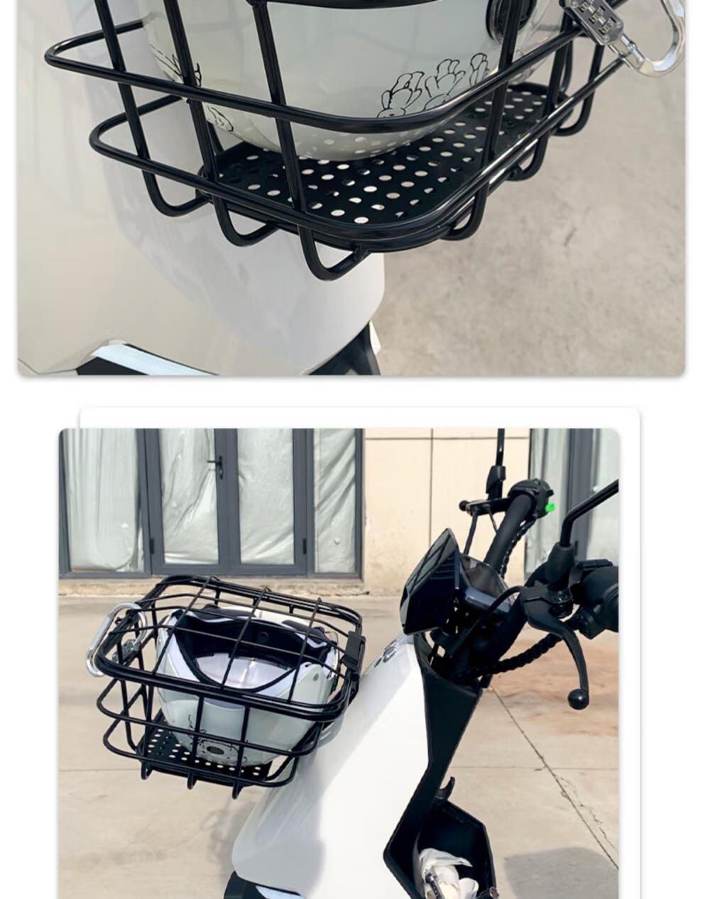 车筐g0/f0电动车车筐前置加粗车筐车篮子电瓶自行车前车筐 加粗【小牛