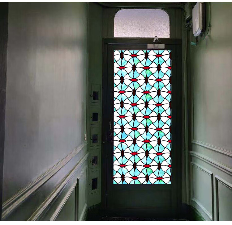 民国复古窗户磨砂玻璃贴纸透光不透明浴室防窥遮光彩色窗花纸贴膜 r3