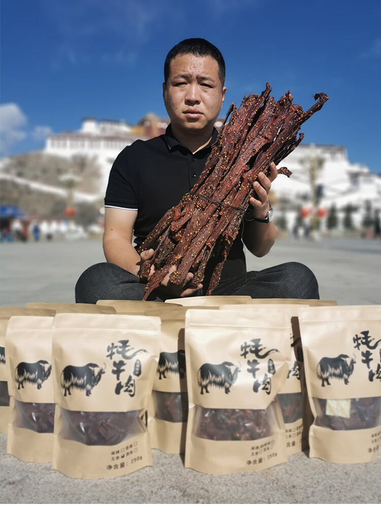 西藏特产牦牛肉干手撕超风干高原牛肉干一斤装青海耗牛肉干香辣1袋